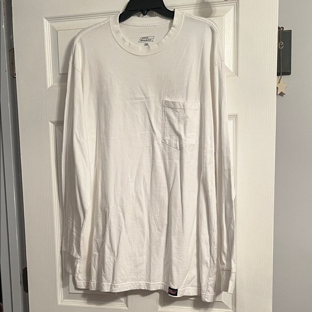 Dickies Men's Classic White Long Sleeve Tee